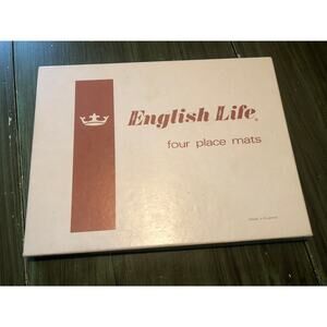 English Life Vintage Cork Backed 12"x9" Placemats Strawberry Patch Qty 4